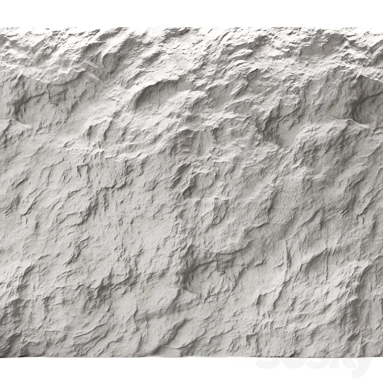 Rock cliff wall №43 3DS Max Model