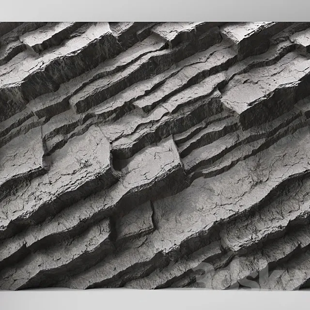 Rock cliff wall №26 3ds Max