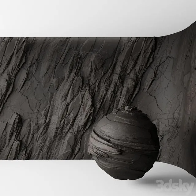 Rock cliff wall №5 3dsMax Model