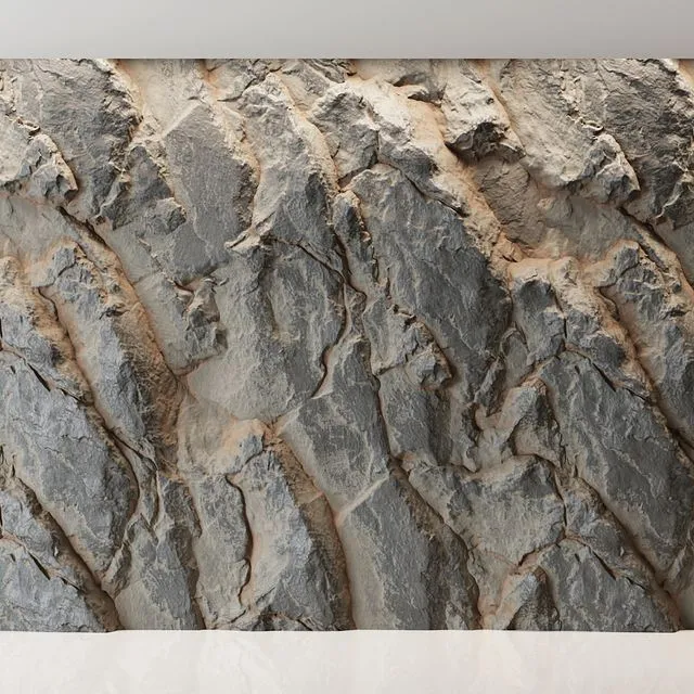 Rock cliff wall №63 3dsMax Model