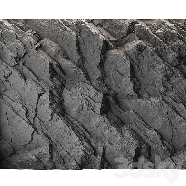 Rock cliff wall №67 3DS Max Model