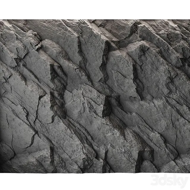 Rock cliff wall №67 3dsMax Model