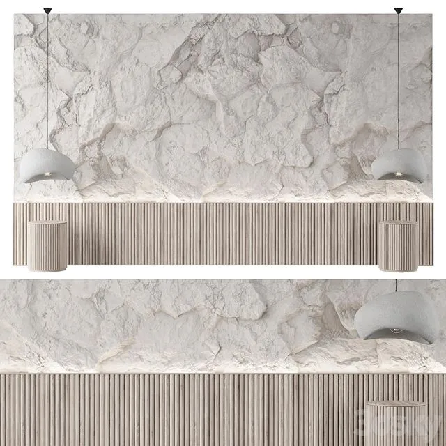 Rock Headboard Of The Bed 3dsMax Model