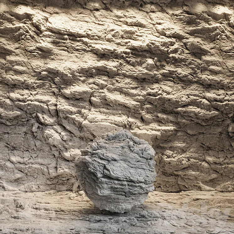 Rock in the interior. Rock material 3DS Max
