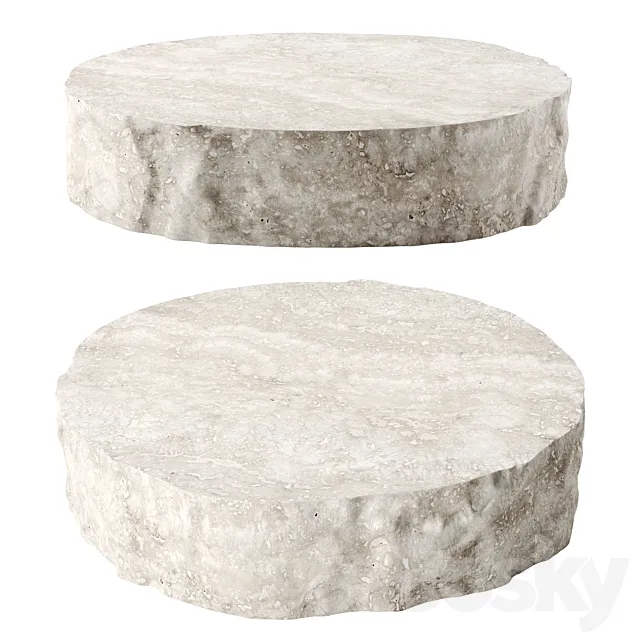 Rock round coffee table 3DSMax File