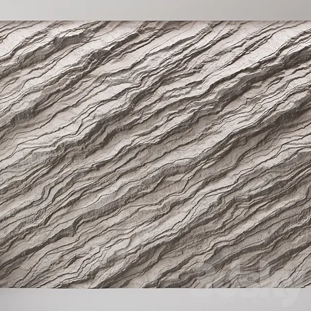 Rock sandstone wall №24 3ds Max