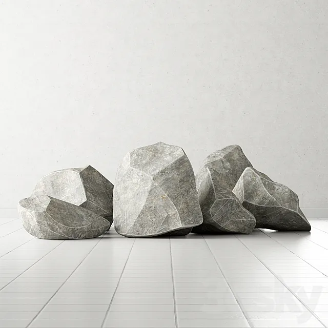 Rock stone collection 3DS Max Model