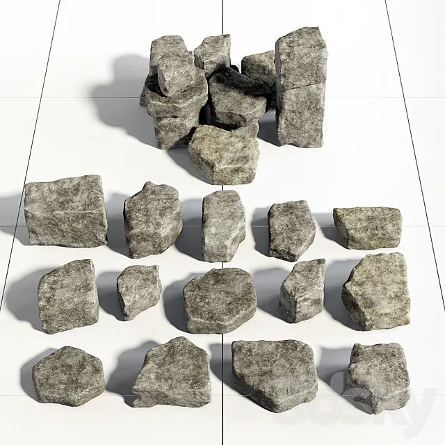 Rock stone collection 3ds Max