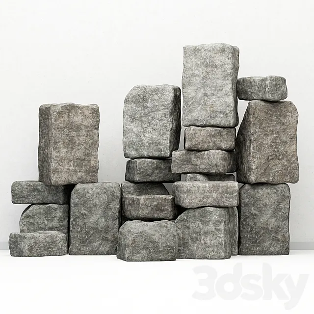 Rock stone collection decorative _ A collection of rock for decoration 3DSMax File