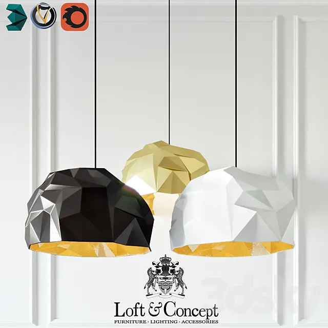 Rock suspension lamp in 2009 3ds Max