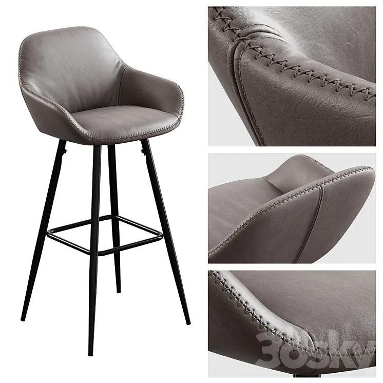 Rockett St George \/ Faux Leather Bar Chair 3DS Max