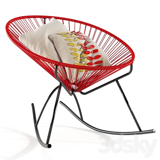 Rocking chair Acapulco. 3ds Max