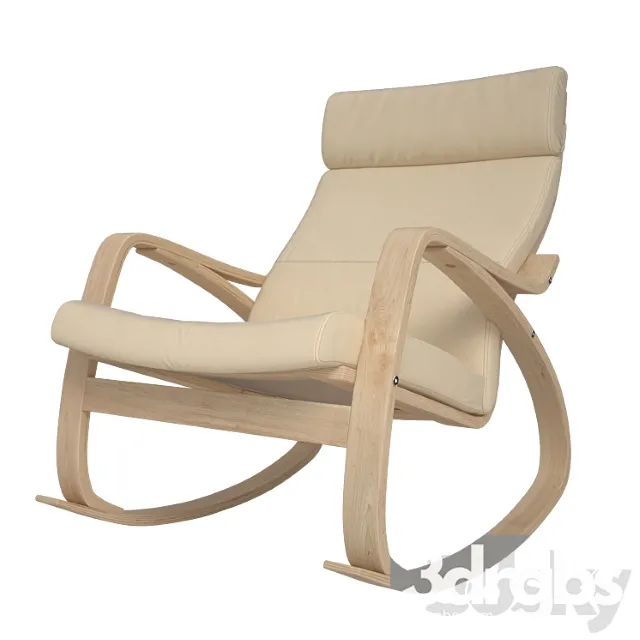 Rocking Chair Poeng Ikea 1 3dsmax Download