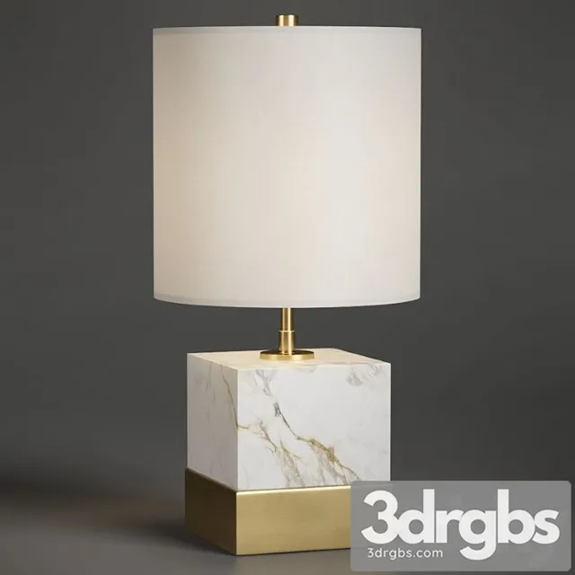 Rockport Marble and Brass Square Accent Table Lamp 3dsmax Download