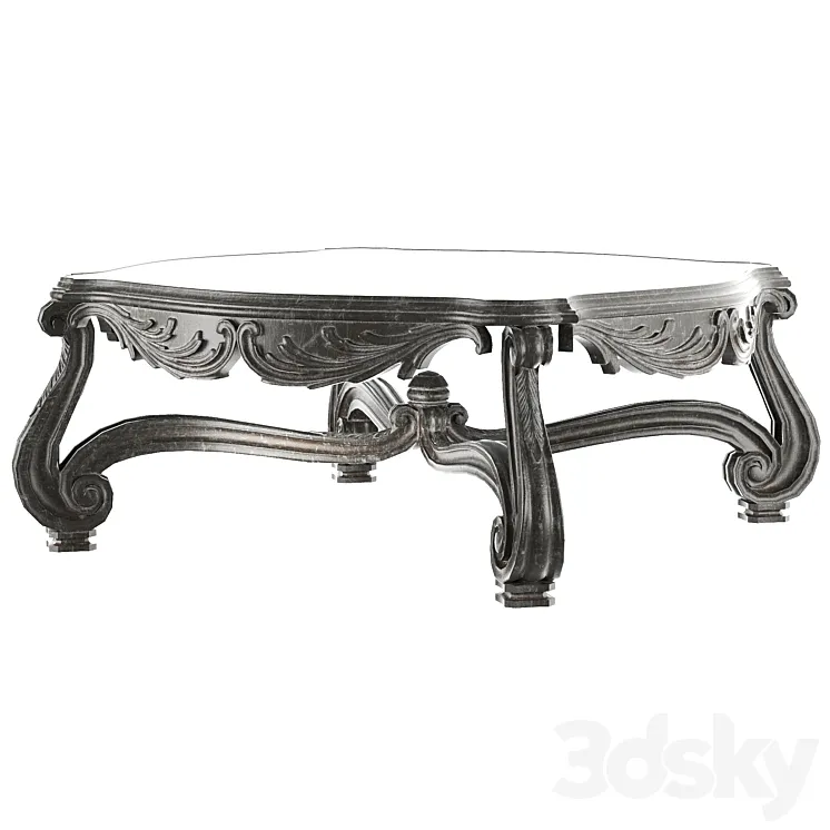 rococo middle coffee table 3DS Max Model