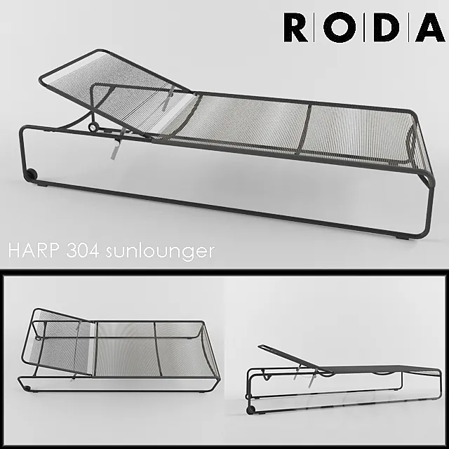 RODA _ HARP 304 sunlounger 3DS Max Model