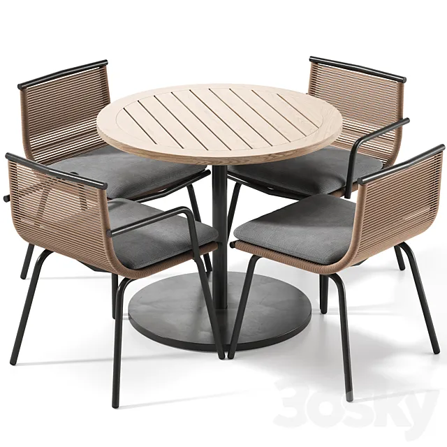 RODA Dining Outdoor Set 3ds Max