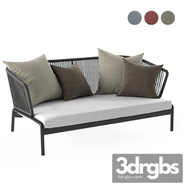 Roda spool 2-seat sofa