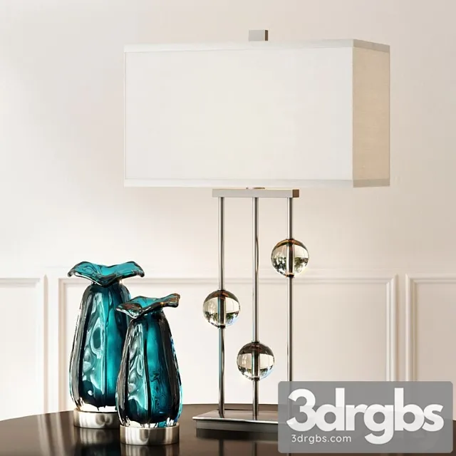 Rodeshia table lamp and gabriela vases 3dsmax Download