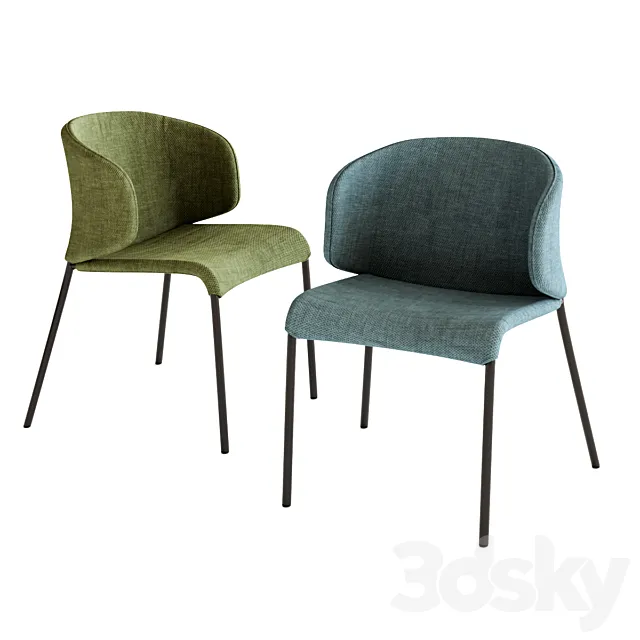 Rodolfo Dordoni \ Roda Double Chair 3DS Max Model