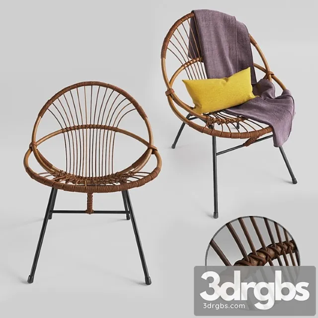 Rohe noordwolde rattan vintage chair 2 3dsmax Download