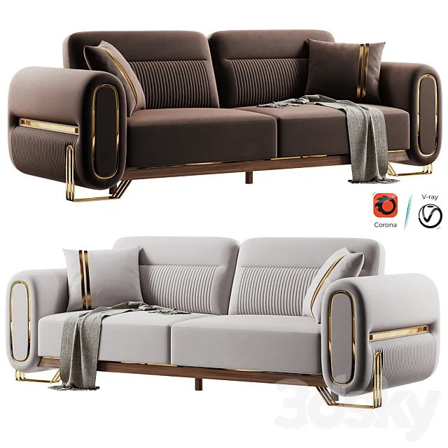Rolex Sofa 3ds Max