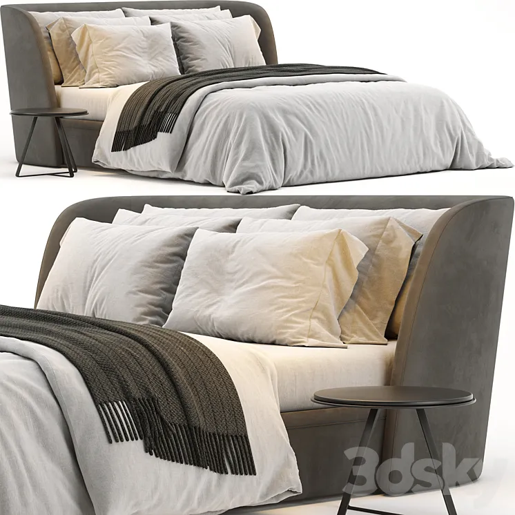 Rolf Benz 1400 Tondo Fabric Bed 3DS Max