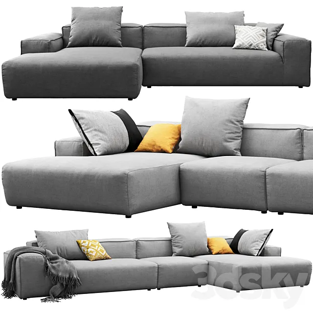 Rolf Benz Freistil 175 corner sofas 3DS Max Model
