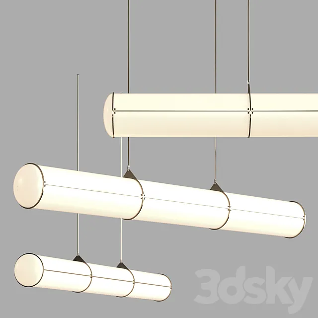 Roll & Hill Endless Straight Suspended Lamp 3DS Max Model