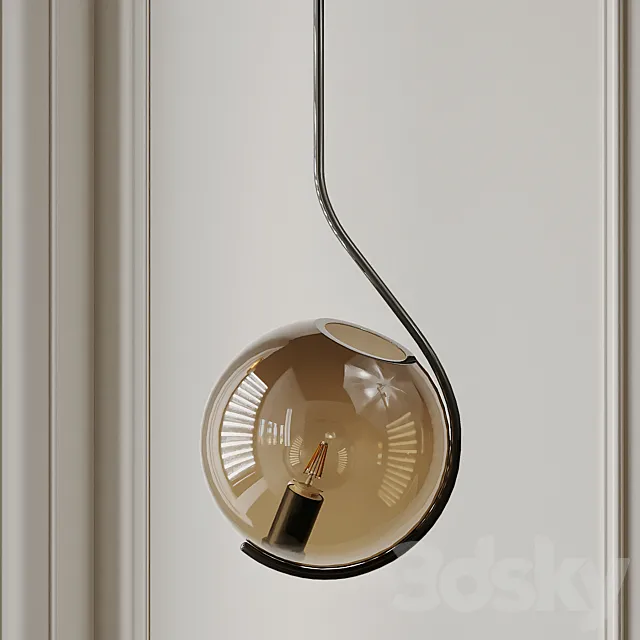 Roll & Hill Fiddlehead Pendant 3DS Max Model