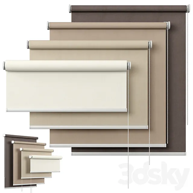 Roller Blind 10 | Sevilla blackout 3ds Max