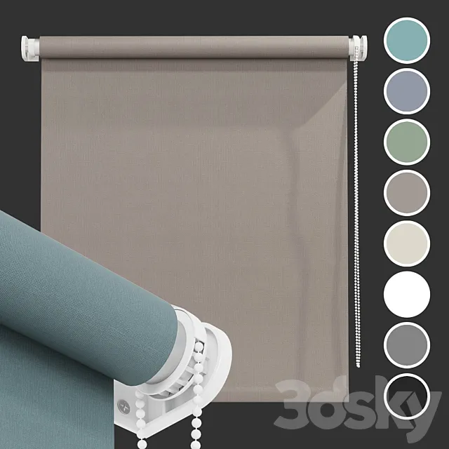 Roller blind in 8 colors 3DS Max Model