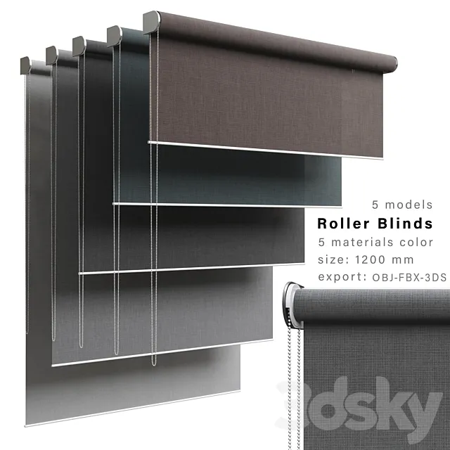 Roller blinds 01 3DS Max Model