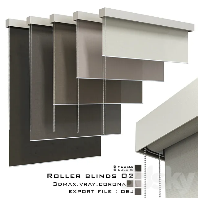 Roller blinds 02 3DS Max Model