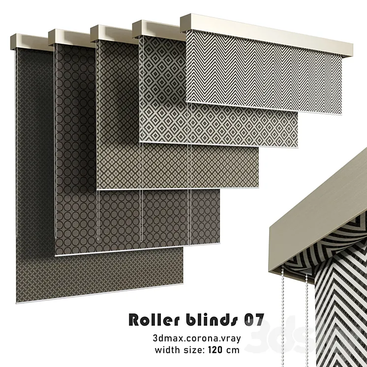 Roller blinds 07 3DS Max Model
