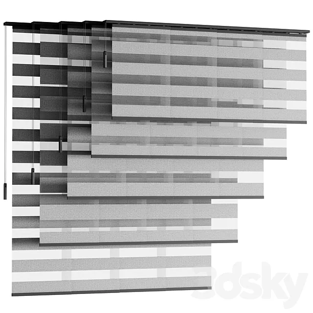 Roller Blinds set 2 3dsMax Model