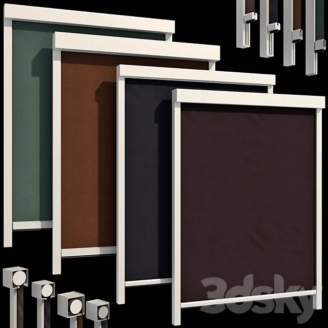 Roller blinds set 3DS Max Model