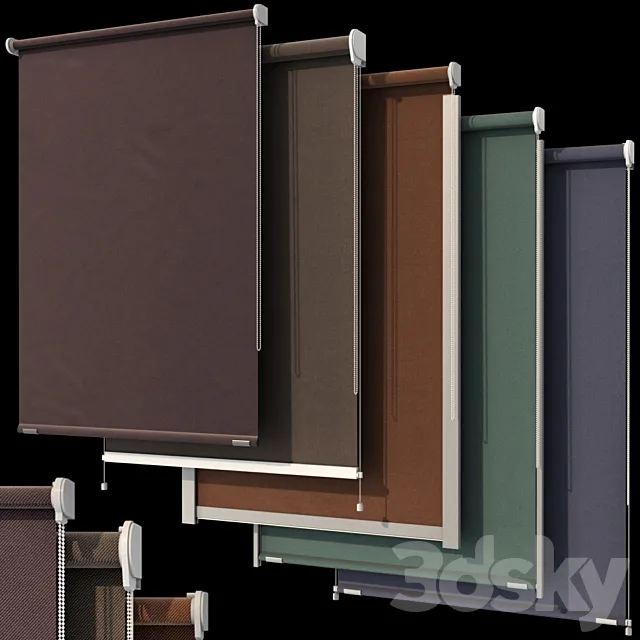 Roller blinds set 3DS Max Model