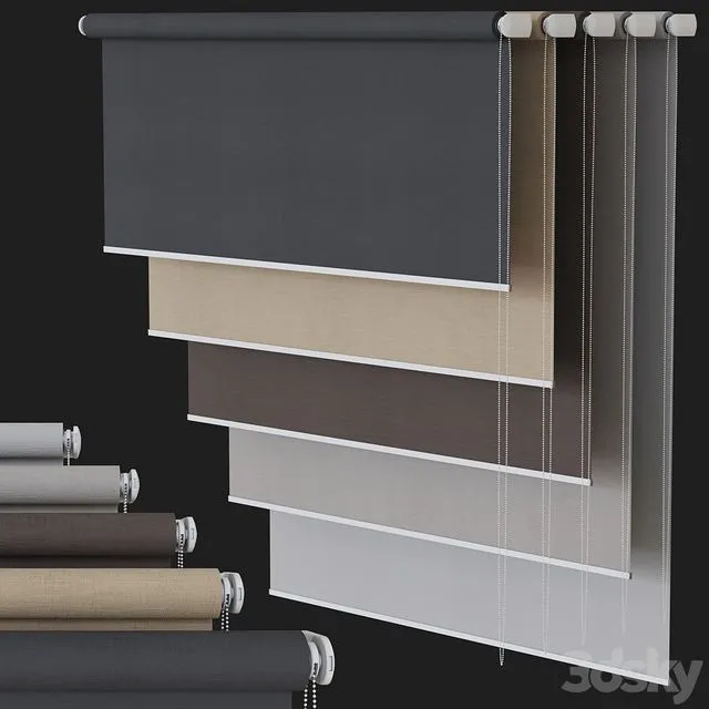 Roller blinds set №2 3dsMax Model