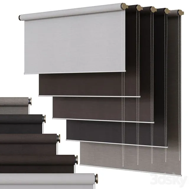 Roller blinds set №7 3dsMax Model