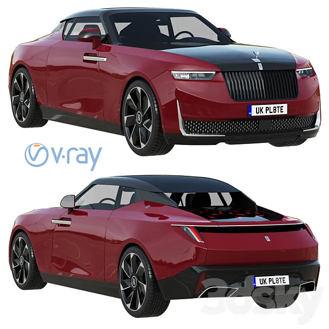 Rolls-Royce Droptail La Rose Noire 3dsMax Model