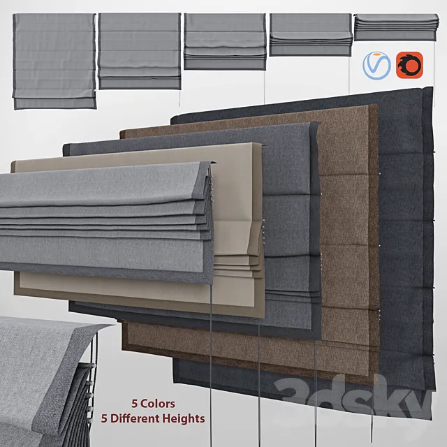 Roman Blind 1 3ds Max