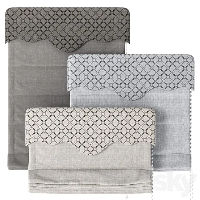 Roman Blind 11 3ds Max