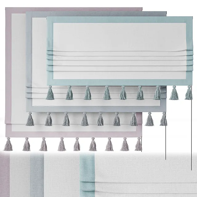 Roman blind for children’s room wide 1500 (14) 3ds Max