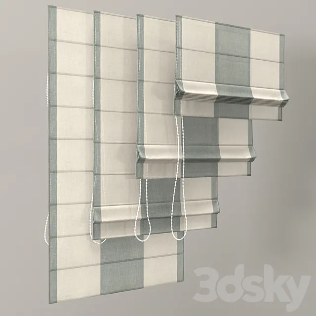 Roman blinds 12 3DSMax File