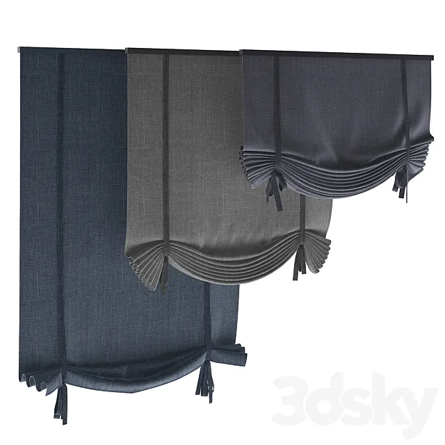 Roman blinds 14 3DS Max Model