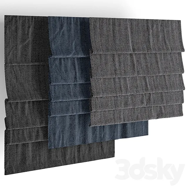 Roman blinds 16 3ds Max