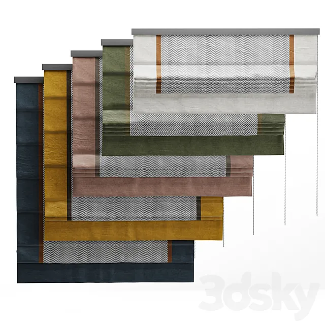 Roman blinds 3 3DS Max Model