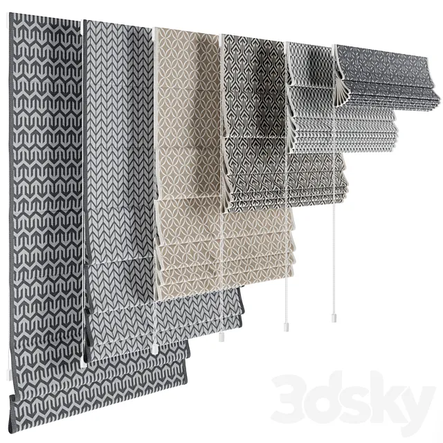 Roman blinds 39 3DS Max Model