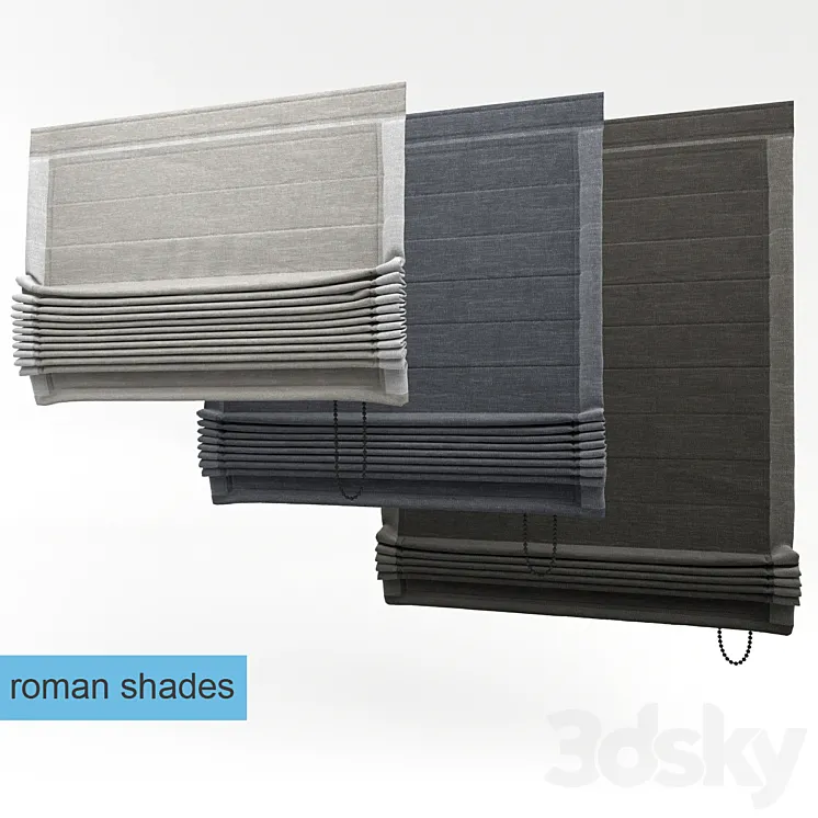 Roman blinds 3DS Max